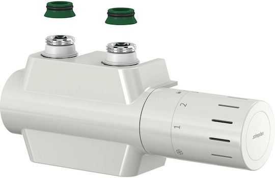 Variodesign 3/4 Zoll Thermostatgehäuse M30x1,5 Anschlusskopf Weiß Links Rechts Seite Kompatibles Set