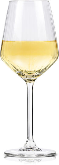 Alpina Appliances Set of White Wine Glasses Goblets Glass 380ml 4 Pieces