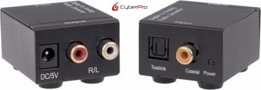CyberPro Converter Toslink / Coaxial / RCA male to Toslink / Coaxial / RCA female 1pcs CP-TOS2RCA