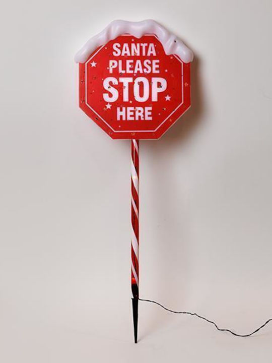 Eurolamp Illuminated Christmas Plastic Figure Sign Red Height 81cm