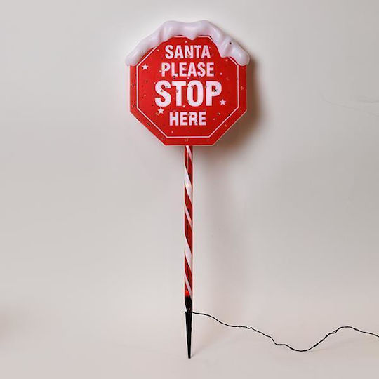Eurolamp Illuminated Christmas Plastic Figure Sign Red Height 81cm