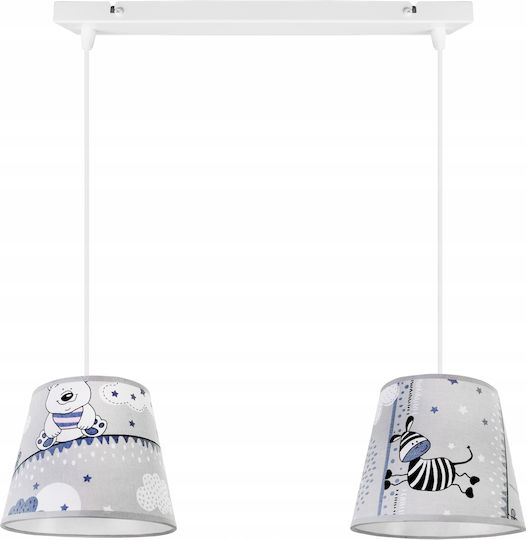 Light Home Πολύφωτο Παιδικό Φωτιστικό Κρεμαστό από Μέταλλο 60W με Υποδοχή E27 Λευκό