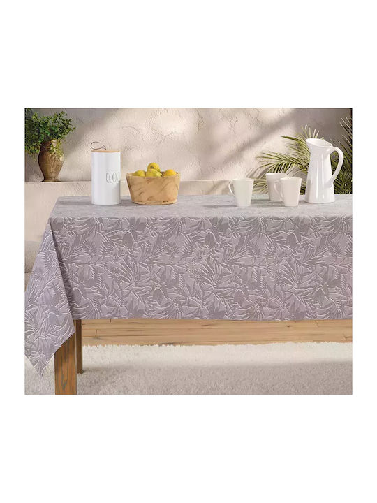 Nef-Nef Homeware Tablecloth Cotton Stain Resistant Dazier Grey 140x240cm