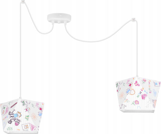 Light Home Kids Metallic / Fabric Chandelier Ceiling Light E27