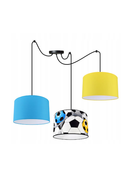 Light Home Kids Metallic / Fabric / Plastic Chandelier Ceiling Light E27 White