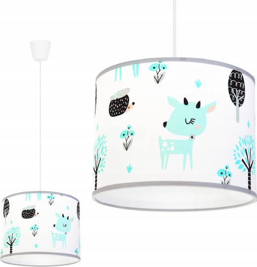 Light Home Μονόφωτο Παιδικό Φωτιστικό Κρεμαστό 60W με Υποδοχή E27 Λευκό