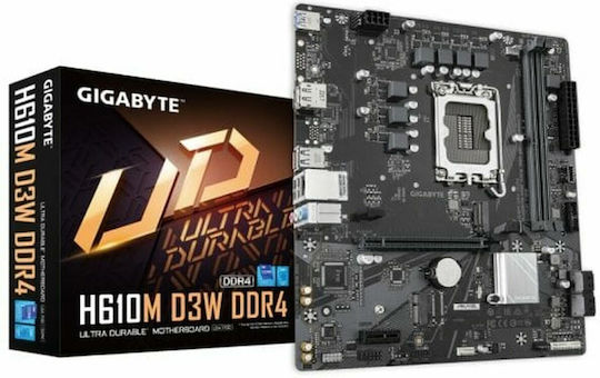 Gigabyte H610M D3W DDR4 rev. 1.0 Motherboard Micro ATX με Intel 1700 Socket