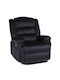 Carinae Relaxsessel mit Fußhocker Samt Black 93x90x100cm