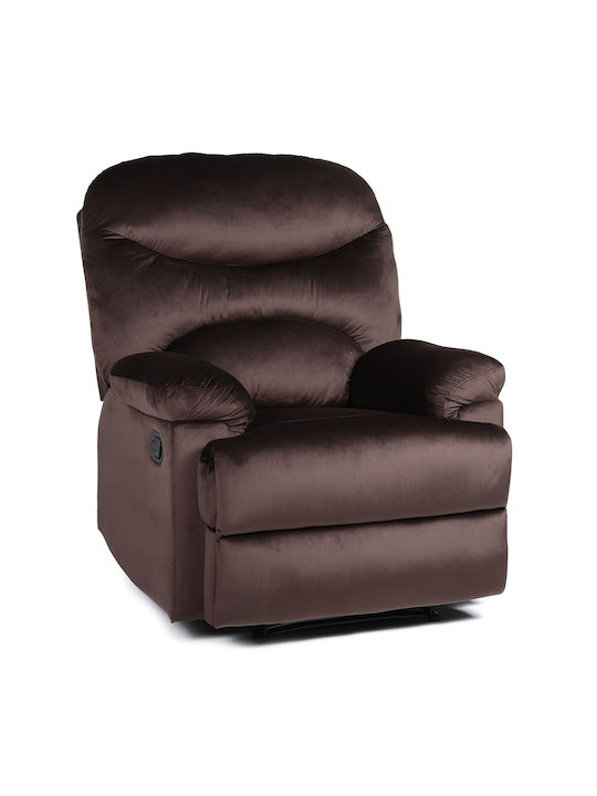 Nashira Relaxsessel Samt Coffee 88x90x99cm