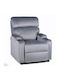 Rana Fotoliu Relax Catifelat Gri 80x95x103cm