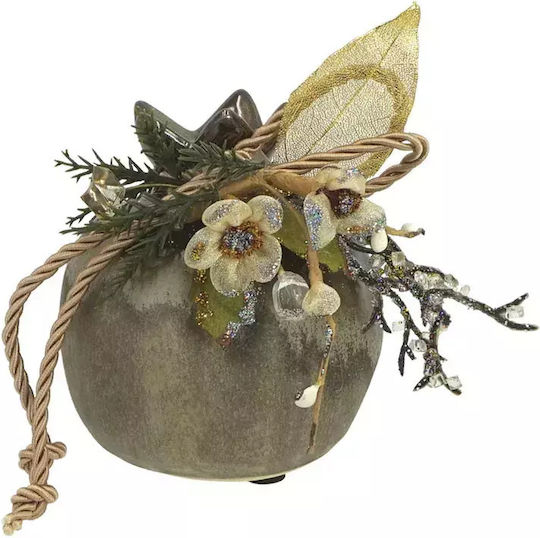 Marhome Dekoratives Granatapfel Mittel Größe Öl-Bronze Mit Glitzer 9x10cm 1/54Stücke Le
