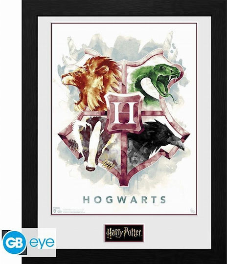 Harry Potter Водноцветни Къщи Афиша Рамка 31x41см
