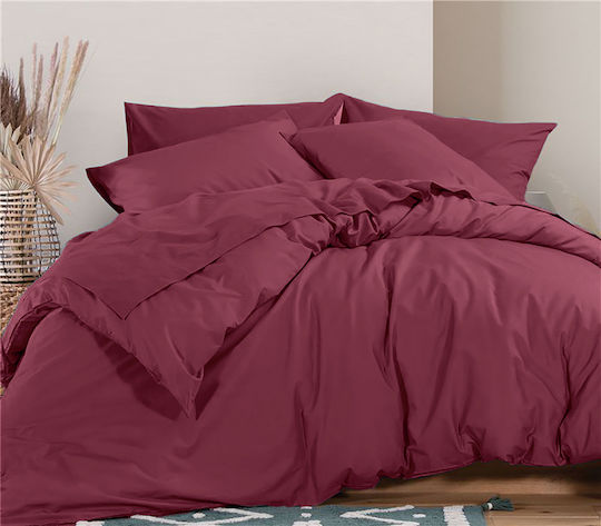 Nef-Nef Homeware Großes Doppelbett 230x240 Basic 22 Bordo