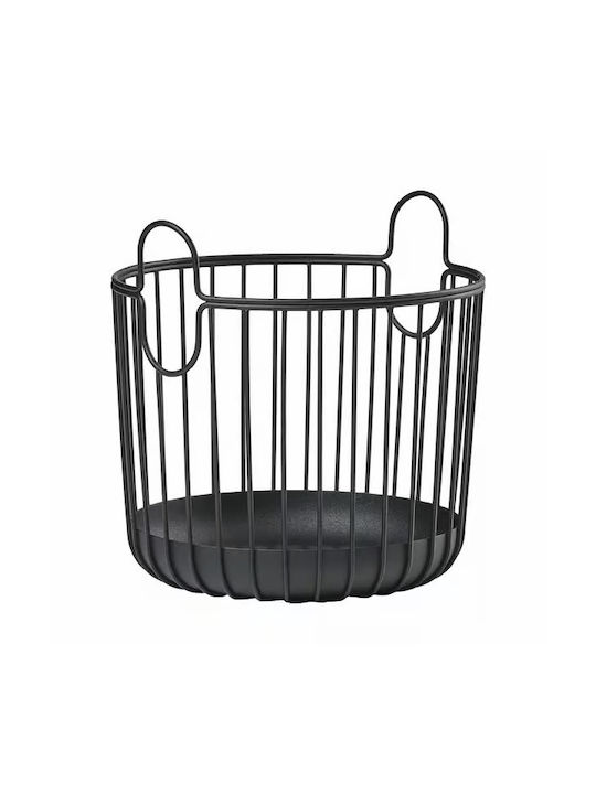 Zone Denmark Metallic Organizer Basket Ø20x20 Inu Black