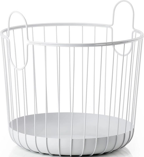 Zone Denmark Καλάθι Οργάνωσης Μεταλλικό Ø40,6x41,1 Inu Soft Grey