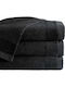 Detexpol Badehandtuch Vito 70x140εκ. Black Gewicht 550gr/m²