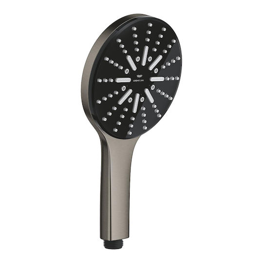 Rainshower Aqua 130 Τηλεφωνο Ντους Τριων Λειτουργιων Brushed Hard Graphite 101676al00 Grohe