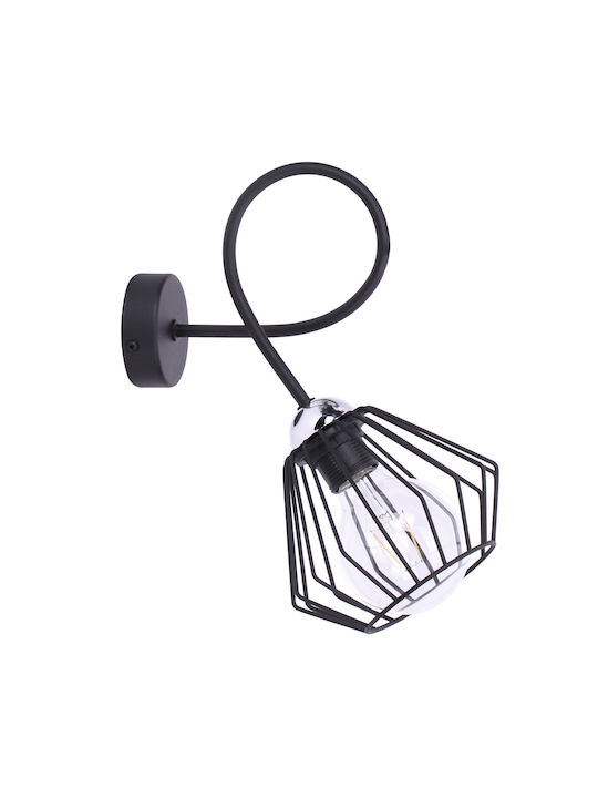 Light Home Μοντέρνο Φωτιστικό Τοίχου με Ενσωματωμένο LED Μαύρο