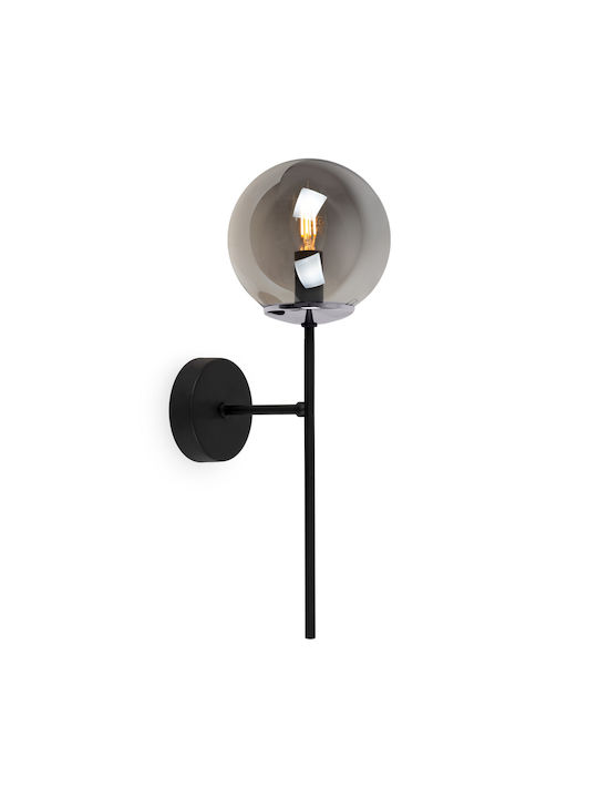 Light Home Φωτιστικό Τοίχου με Ντουί E14 Μαύρο