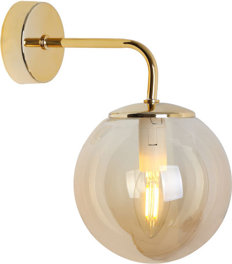 Light Home Модерен Осветително тяло За стена с фасунга E14 Златист