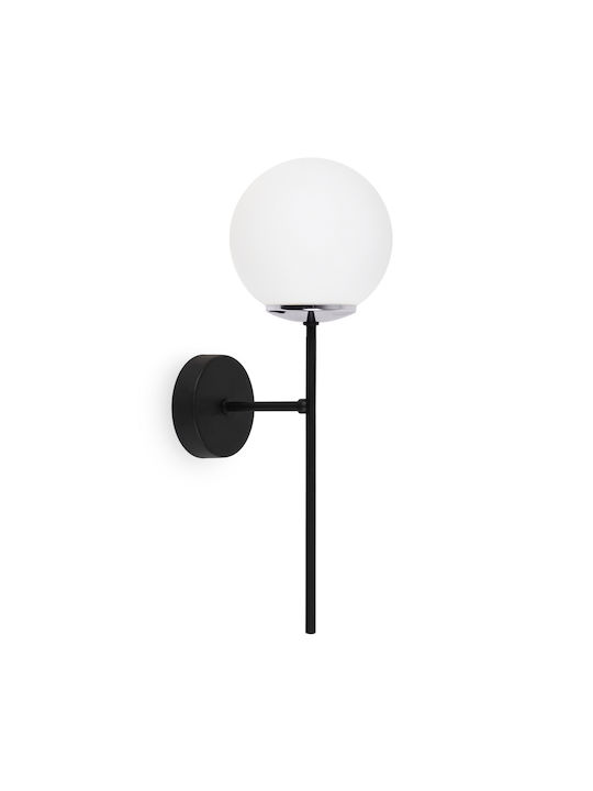 Light Home Φωτιστικό Τοίχου με Ντουί E14 Μαύρο