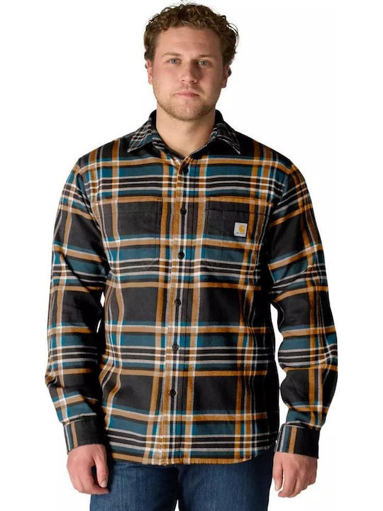 Carhartt Long-sleeved Flannel Shirt in Wide Lin...