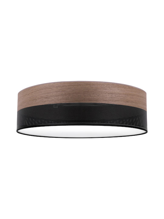 Light Home Πλαφονιέρα Οροφής Μαύρη με Ντουί E27
