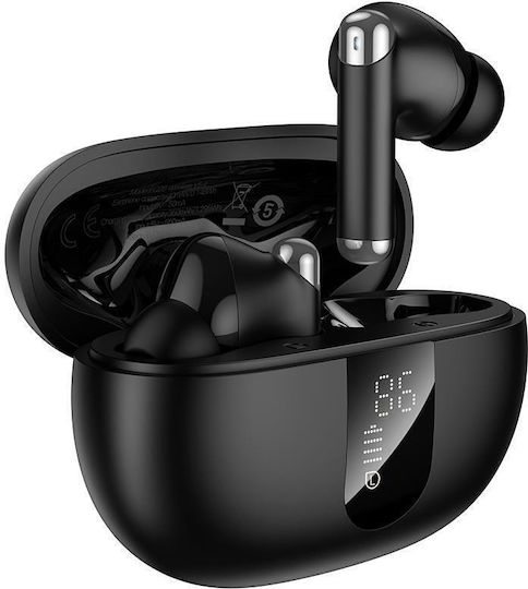 Hoco EQ26 In-ear Bluetooth Handsfree Ακουστικά με Θήκη Φόρτισης Μαύρα