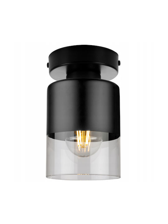 Light Home Πλαφονιέρα Οροφής Μαύρη με Ντουί E27