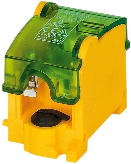 Insulating Branch Connector Yellow-green Obl 25/10-1