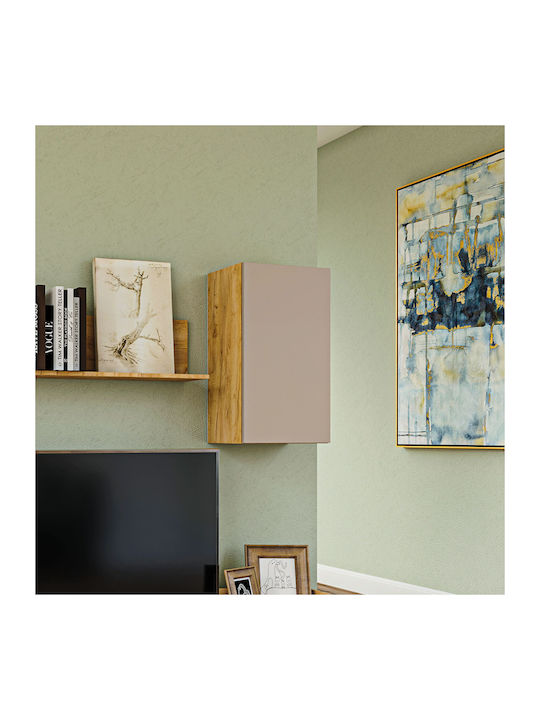 Shelf Wall Callisto Golden Oak-Grey 40x30x70cm