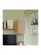 Wall Shelf Callisto Gold Oak-Grez 40x30x70cm