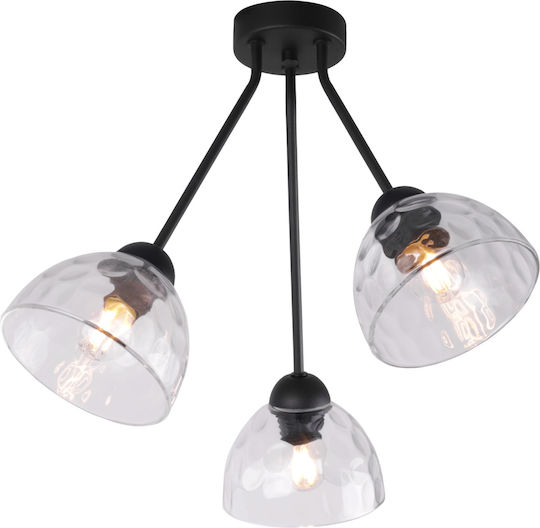 Light Home Πλαφονιέρα Οροφής Διάφανη με Ντουί E27