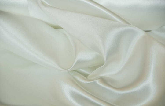 Pościelownia Curtain Fabric Satin by the Meter Width 160cm Cream Ecru