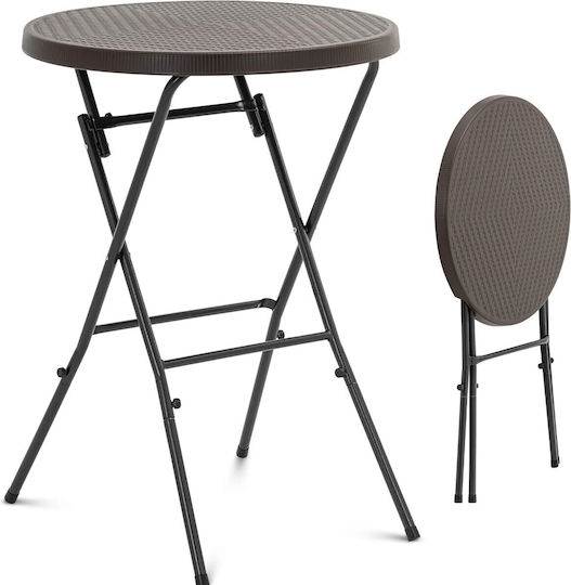 Τραπέζι Μπαρ Catering Πτυσσόμενο 79x79x110 Black