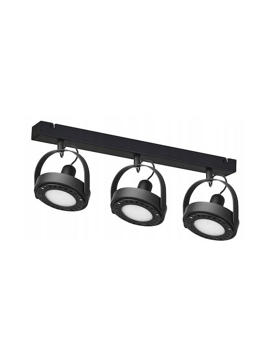 Light Home Τριπλό Σποτ με Ντουί GU10 σε Λευκό Χρώμα