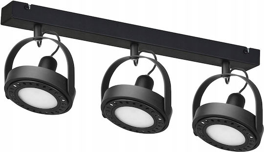 Light Home Triplu Spot cu Soclu GU10 în Culoare Alb