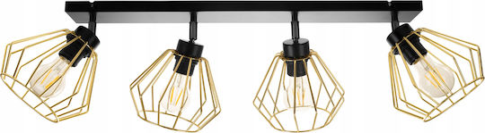 Light Home Spot with Socket E27 in Black Color
