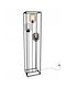 Light Home Floor Lamp with Socket for Bulb E27 Black