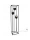 Light Home Stehleuchte H130cm. mit Fassung für Lampe E27 Schwarz