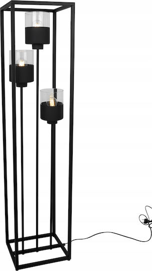 Light Home Φωτιστικό Δαπέδου Υ130εκ. με Ντουί για Λαμπτήρα E27 Μαύρο