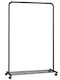 Wheeled Floor Garment Rack made of Metal Black