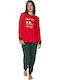 Nina Club Set Pijamale pentru Femei Red