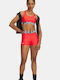 Women's Running Legging Shorts Red