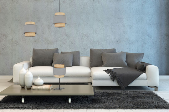 Light Home Metal Lampă de masă pentru Soclu E27 cu Abajur Negru și Bază