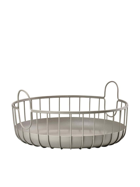 Zone Denmark Decorative Basket Metallic Beige 38x38x18cm