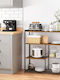 Wooden Kitchen Rack 6 Tiers Brown 80x35x95cm