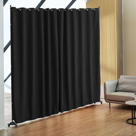 Vevor Tragbarer Raumteiler Räder Schwarze Sichtschutzwand Blpf96120incyupd6v0