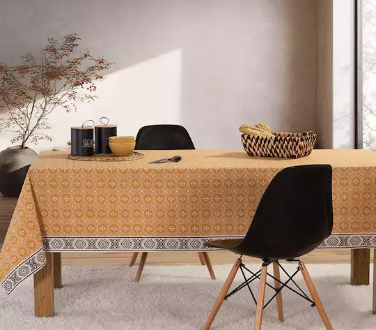 Nef-Nef Homeware Jeneria Αλέκιαστο Mustard 140x140εκ.