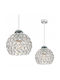 Light Home Lustră Transparent cu cristale pentru Dulie E27
